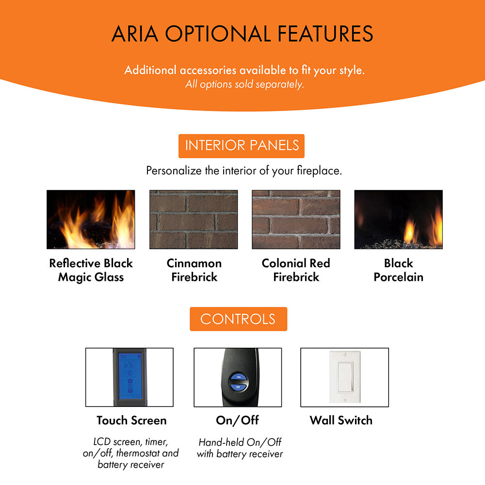 Monessen VFF36L Aria 36-Inch Vent-Free Fireplace with Gas Log Set