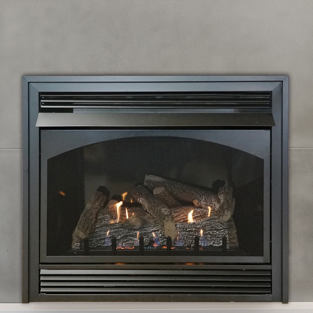 White Mountain Hearth VFPA36BP Vail Ventless Premium Fireplace with Slope Glaze Burner and Log Set, 36-Inches