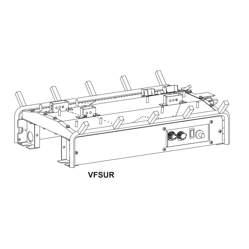 White Mountain Hearth VFSURxx Ventless Double Sided Slope Glaze Burner with Millivolt Valve