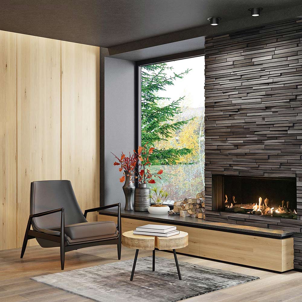 Sierra Flame VIENNA-60 60-Inch Vienna Direct Vent Built-In Linear Gas Fireplace