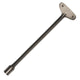 Gas valve key with long rod and pewter T-handle, for 1/4-in sockets