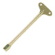 Gas valve key with long rod and brass T-handle, for 1/4-in sockets