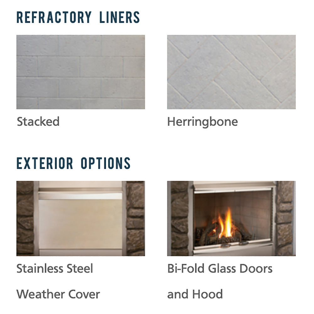 Superior 36-Inch Electronic Ignition Vent-Free Outdoor Gas Fireplace (VRE4336)