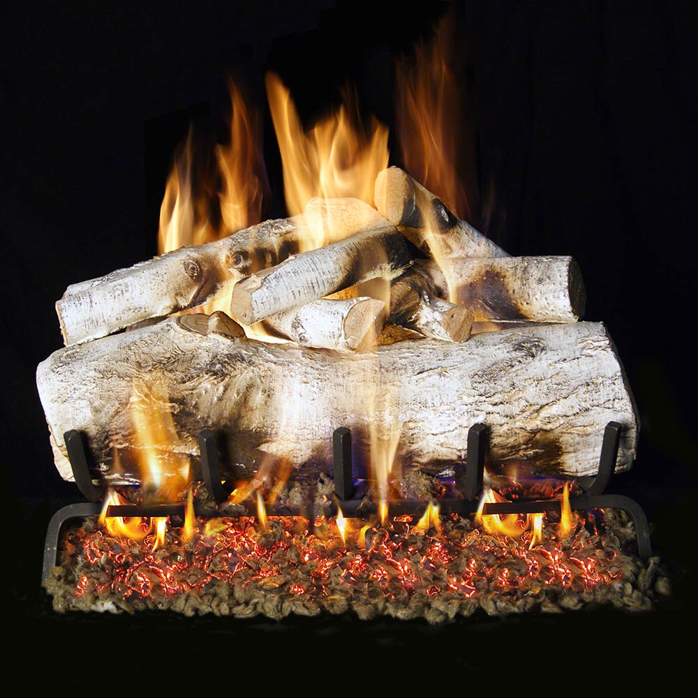 Real Fyre MBW-2 Mountain Oak Vented Gas Log Set, Double Sided, ANSI Certified