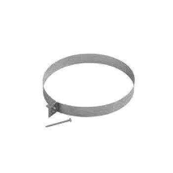 5x8-inch wall support assembly, gray metal vent support ring with tabs