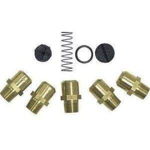 Gas to propane conversion kit with brass fittings and black gaskets
