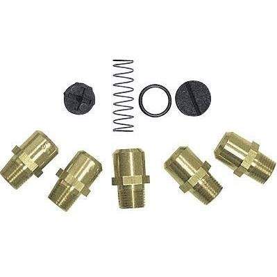 Napoleon gas-to-propane conversion kit parts: brass fittings, spring, gasket, washers