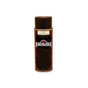 Wrought iron paint container, cylindrical rust-brown with front label