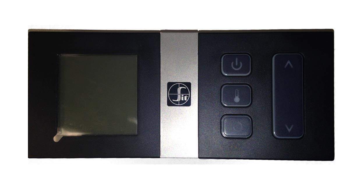Wall-mounted SIT fireplace remote with LCD window and black button keypad