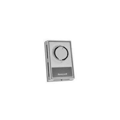 Wall thermostat with round temperature dial and small indicator display