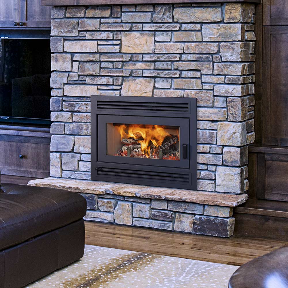 Superior Wood Burning Fireplace with Door and Facade – Fireplaces