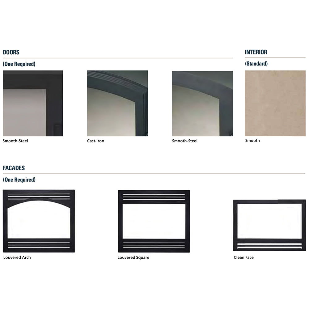 Superior Wood Burning Fireplace with Door and Facade (WCT4920WS)
