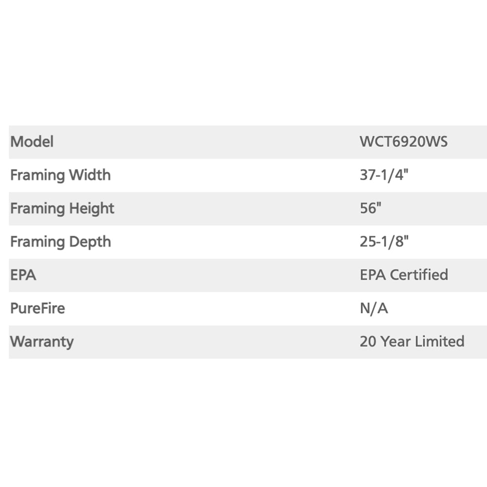 Superior Wood Burning Fireplace (WCT6920)