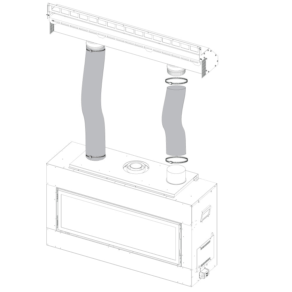 White Mountain Hearth Gravity Heat Management with 10-Foot Flex Vent Kit