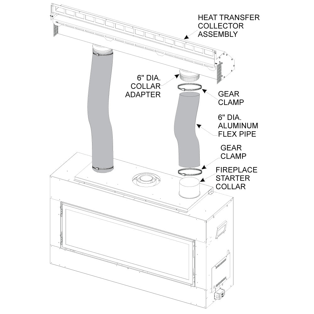 White Mountain Hearth Gravity Heat Management with 10-Foot Flex Vent Kit