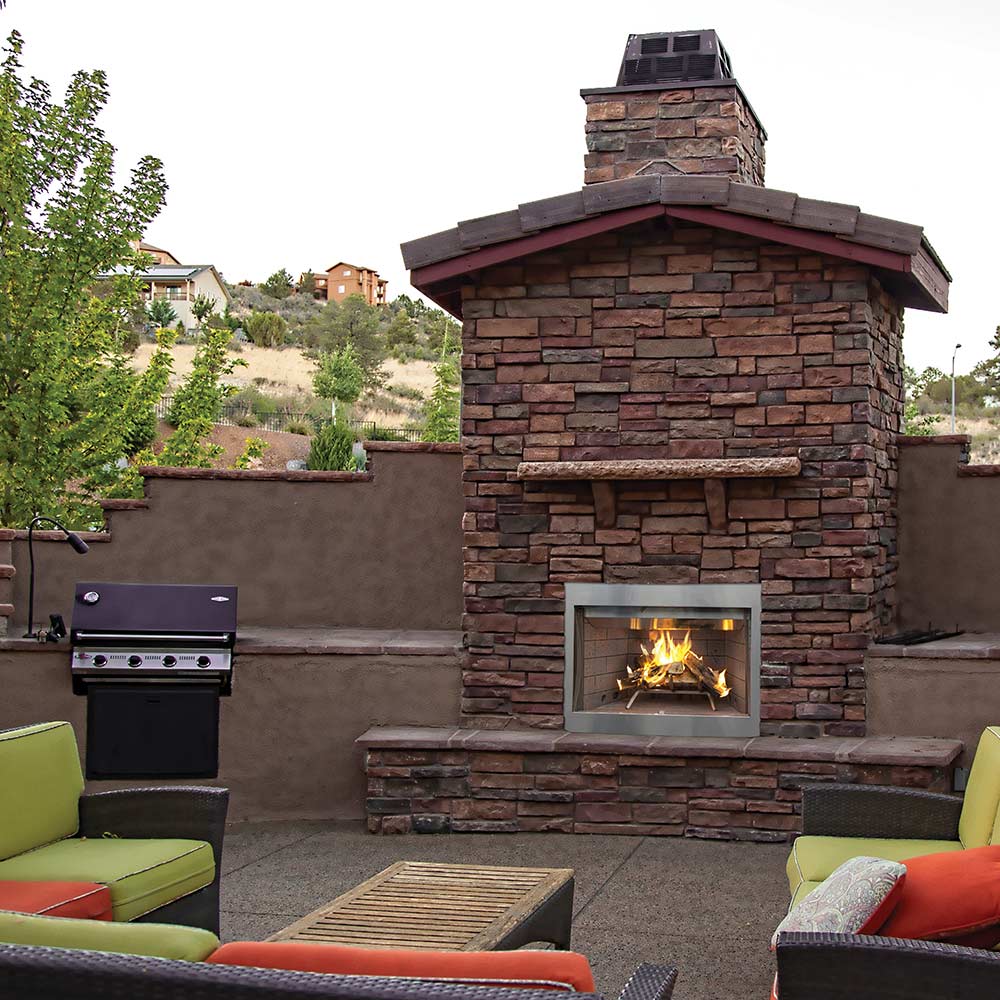 Superior 36-Inch Outdoor Wood Burning Fireplace (WRE3036)