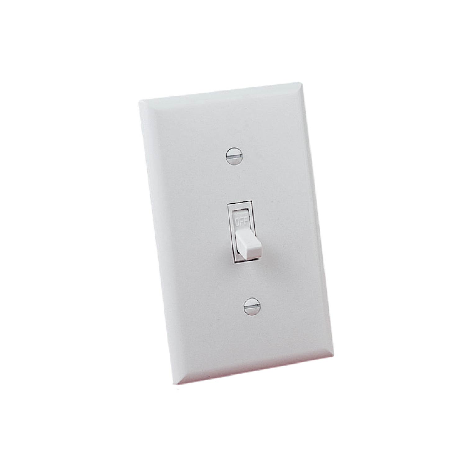 Rasmussen wired wall switch on/off with toggle rocker in white wall plate