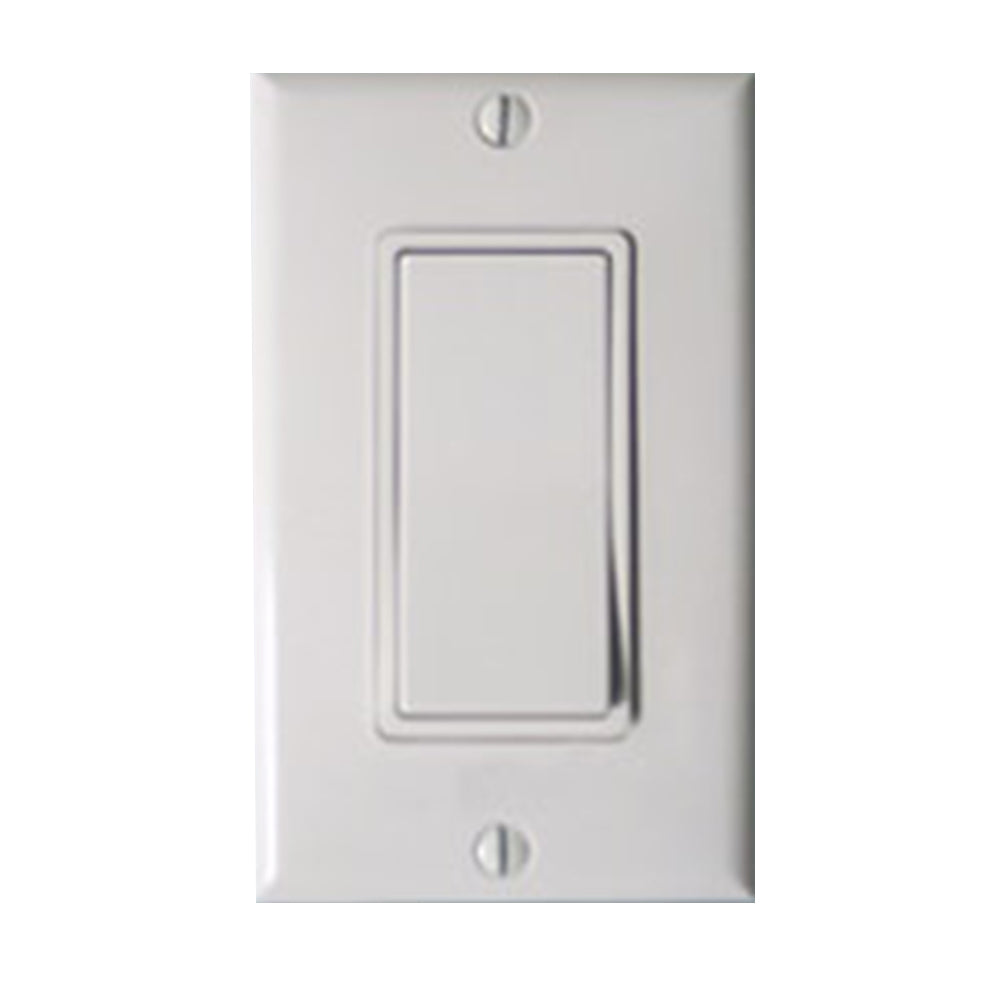 White wall switch kit cover plate with rectangular switch opening