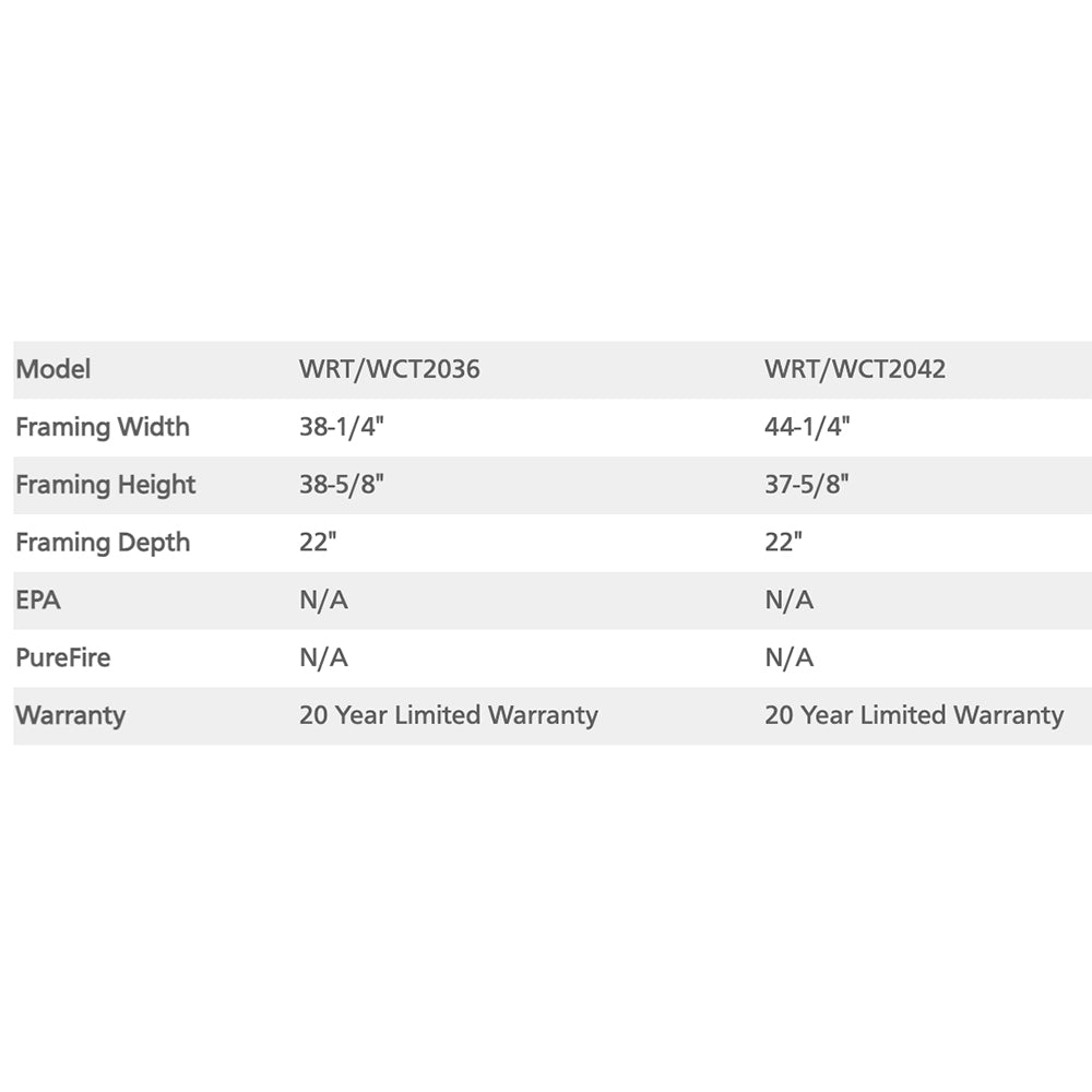 Superior 42-Inch Wood Burning Fireplace (WT2042)