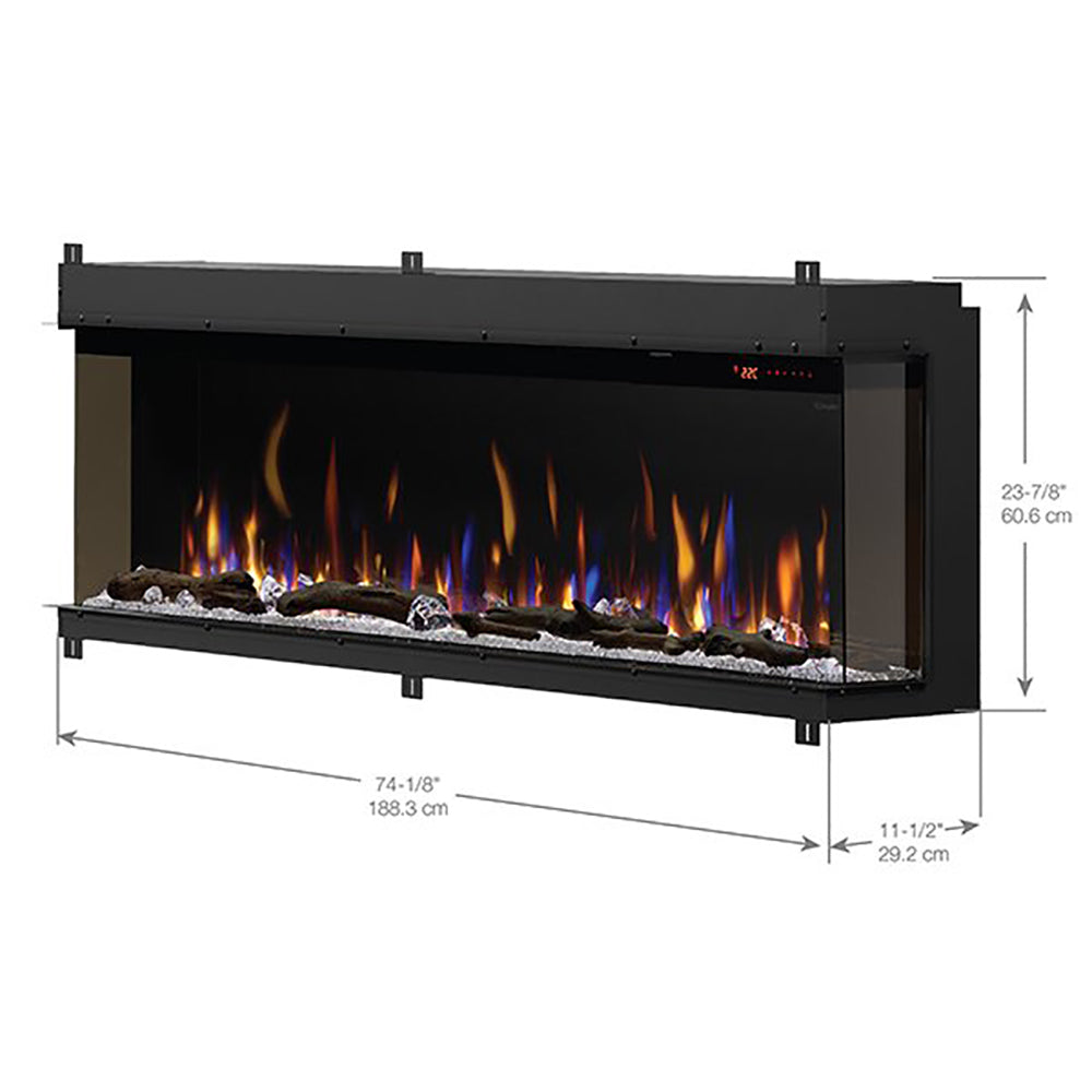 Dimplex IgniteXL Bold Deep Built-In Linear Electric Fireplace, 74-Inch