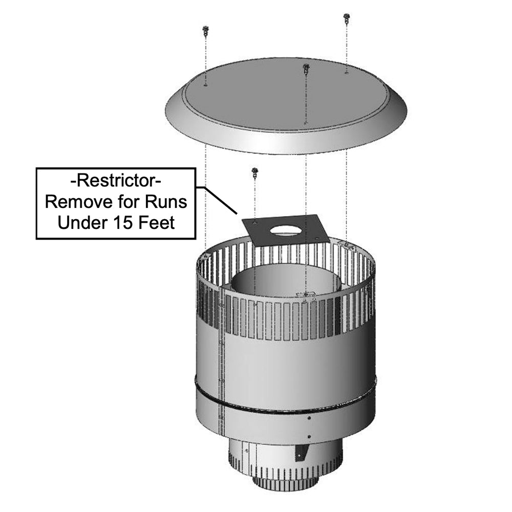 Kingsman Z47VT Vertical Chimney Vent Termination for 4x7-Inch