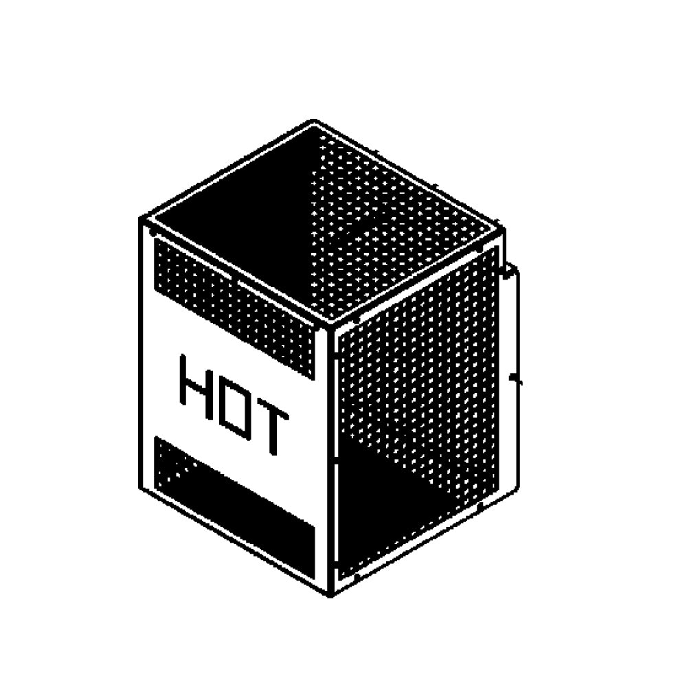 Kingsman safety cage for chimney vent snorkel, perforated metal mesh cover, black