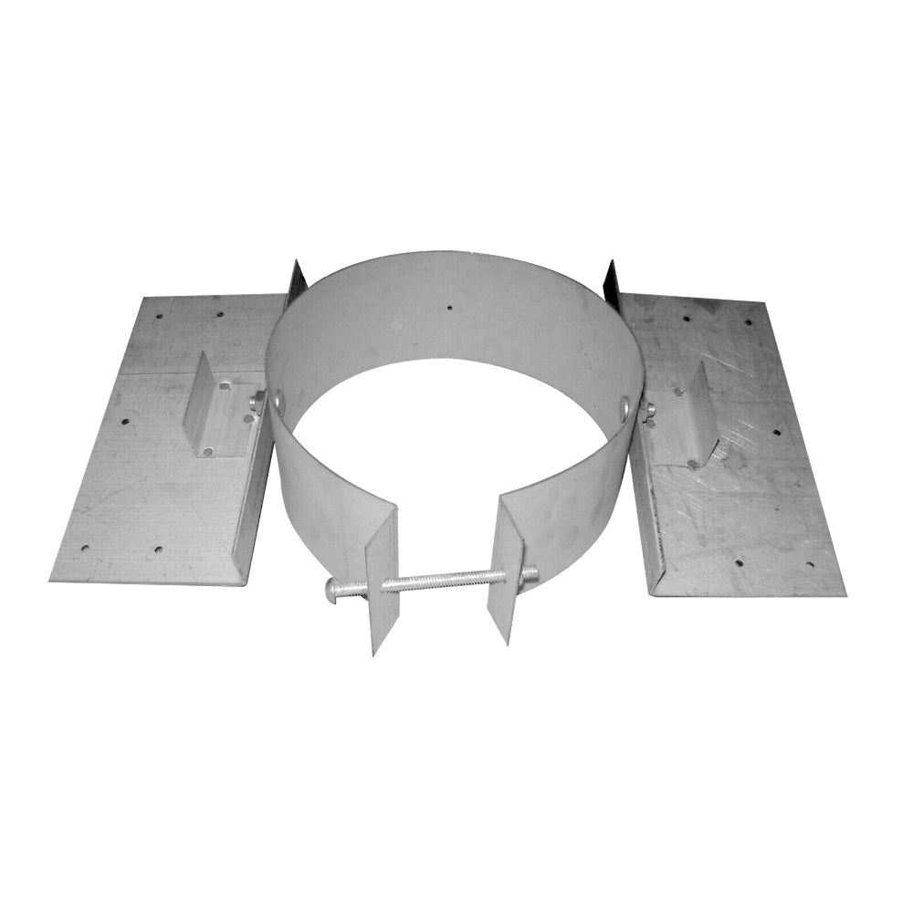 Kingsman 5x8 vent roof support bracket, galvanized metal collar with side plates