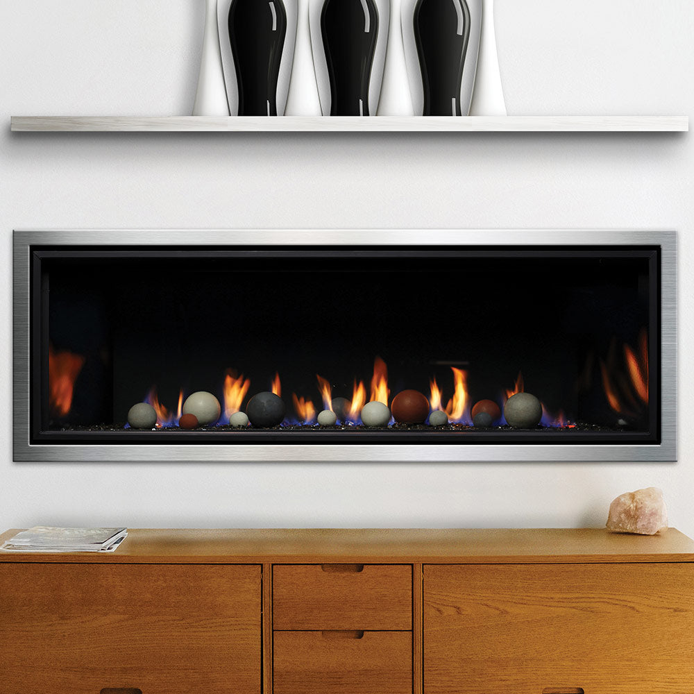 Kingsman 47in Zero Clearance Linear DV Gas Fireplace w/ Fire