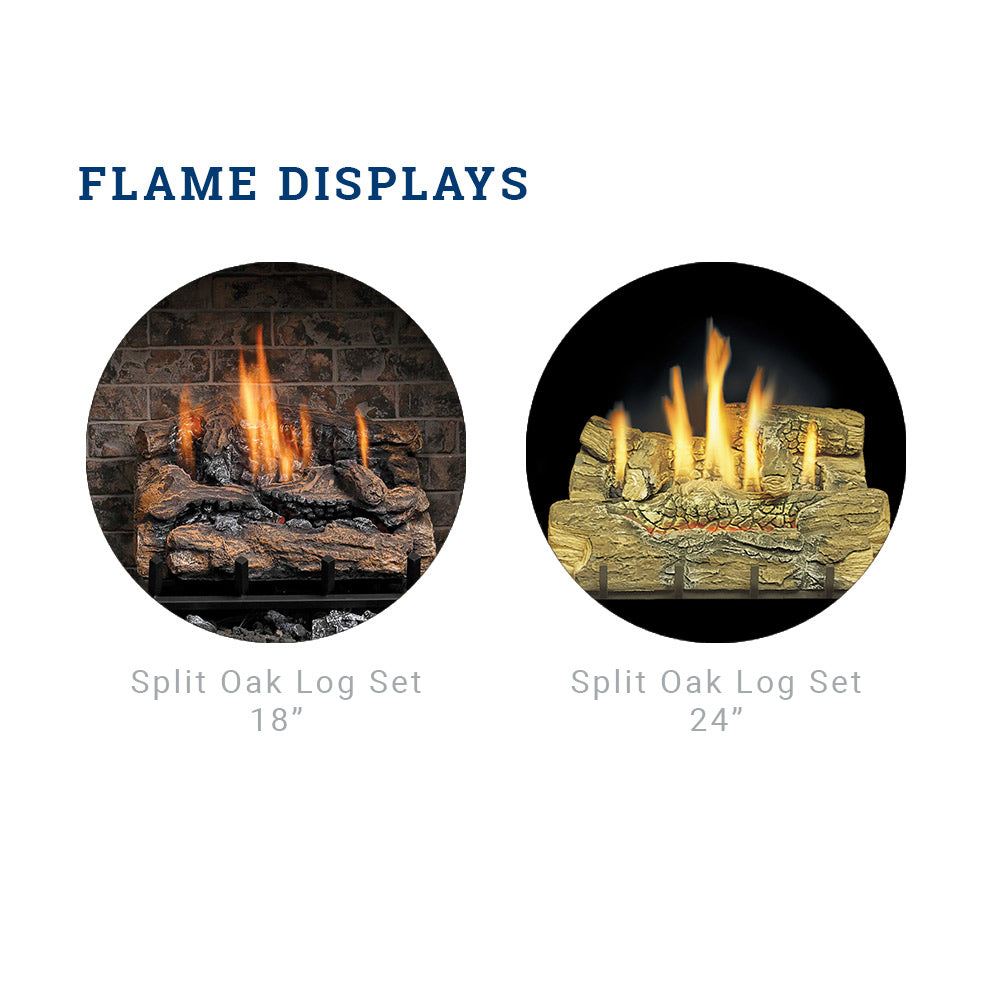 Kingsman ZVF33P 33-Inch Zero Clearance Vent-Free Gas Firebox with Log Set