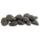 Dark gray ceramic stones, smooth river-rock shapes (15-piece set)