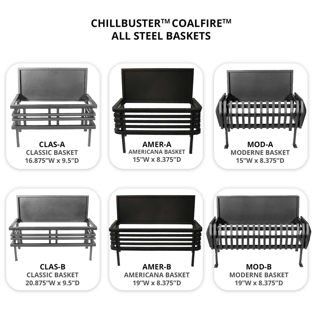 All-steel fire basket set with three styles and stacked wire grates