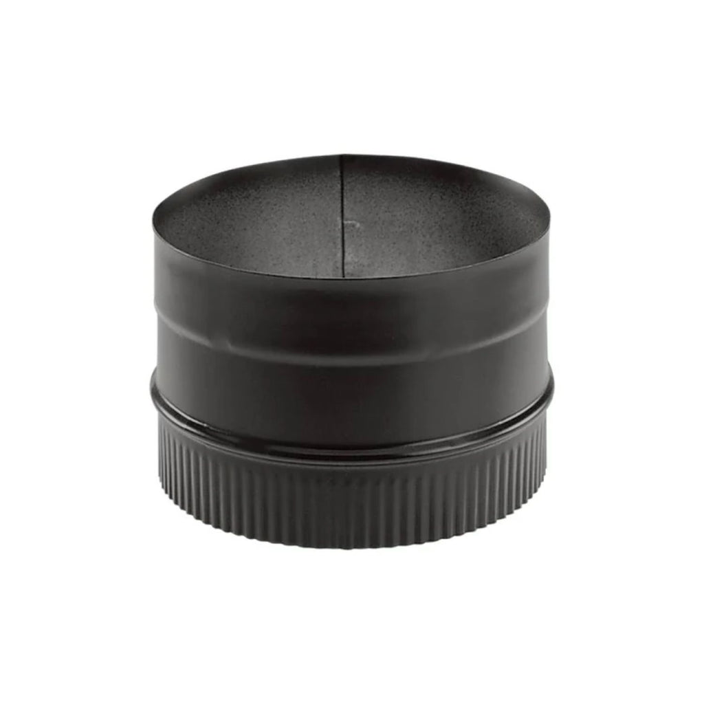 DuraBlack stovetop adapter, matte black metal with flared base and rim