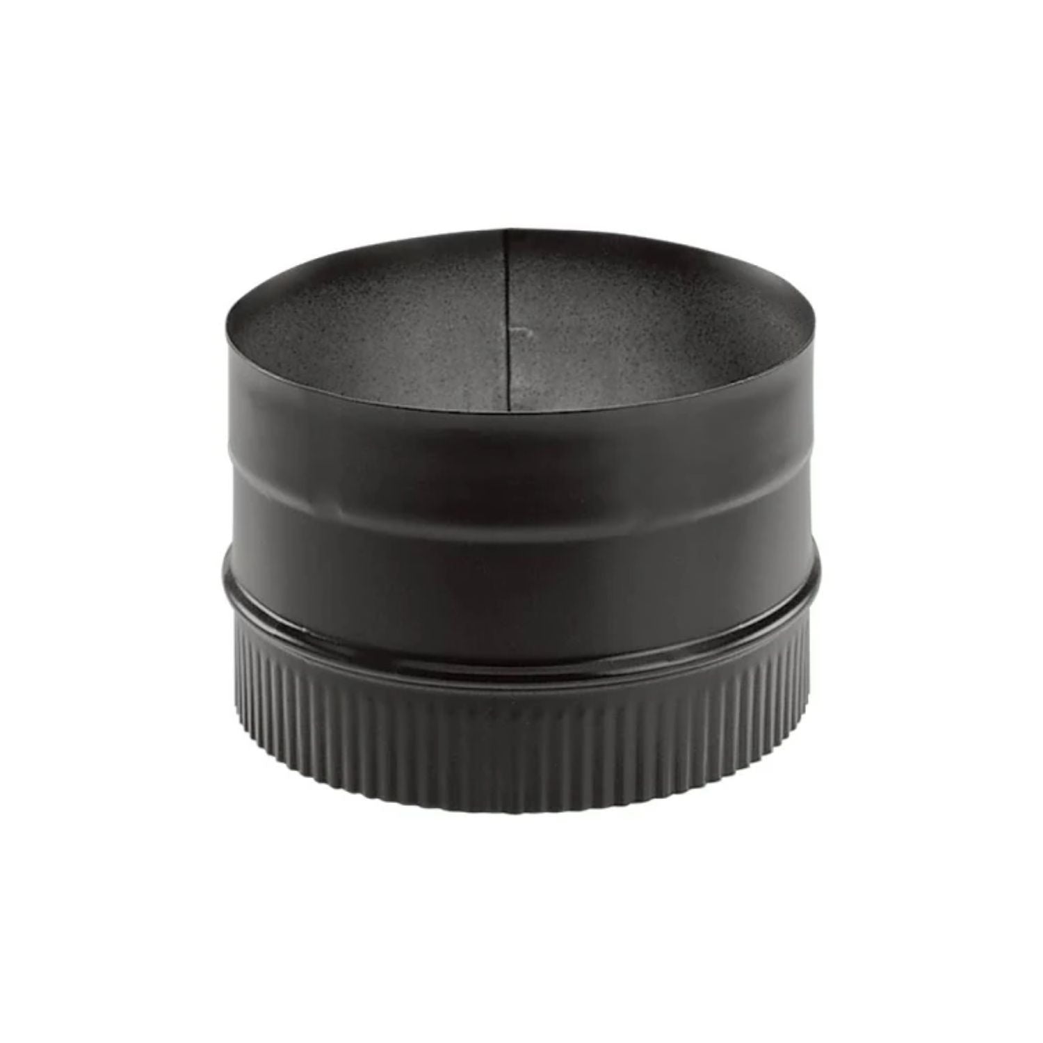 DuraBlack stovetop adapter, matte black metal with flared base and rim