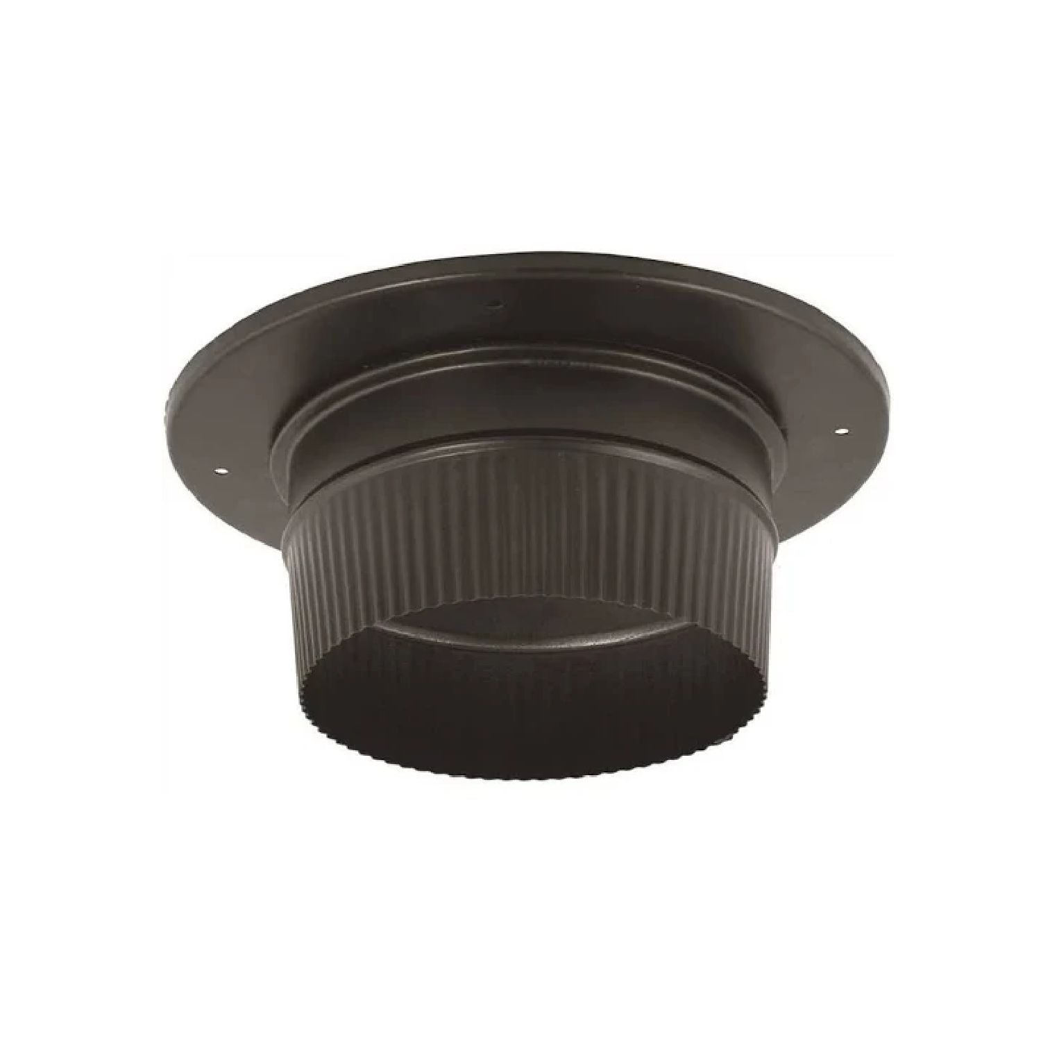 DuraVent DuraBlack snap-lock adapter with trim, black vent connector