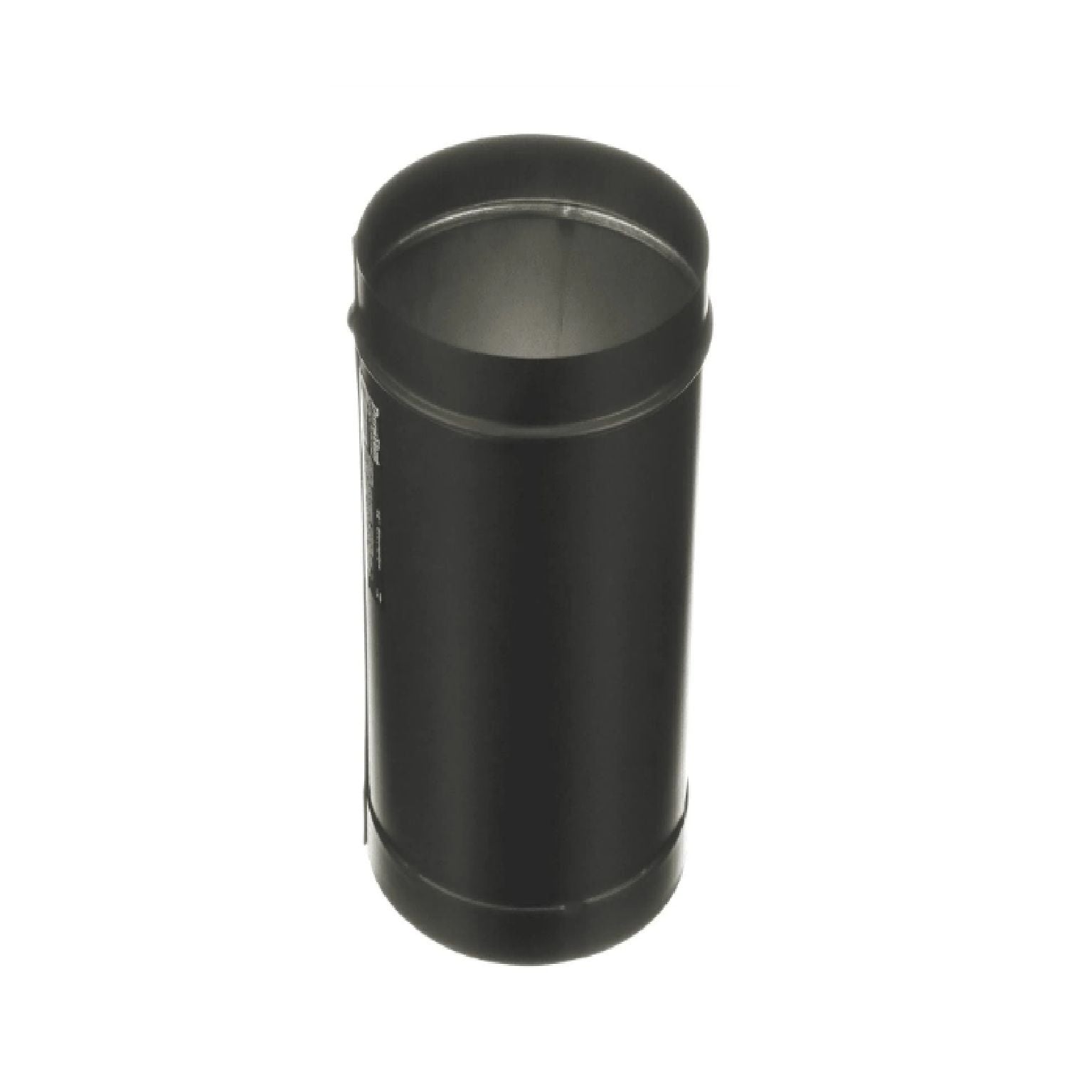 Black single-wall 6-inch DuraBlack pipe with rolled rim ends