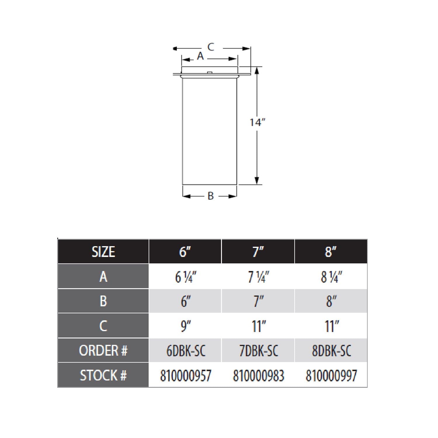 DuraVent DBK-SC DuraBlack Slip Connector with Trim