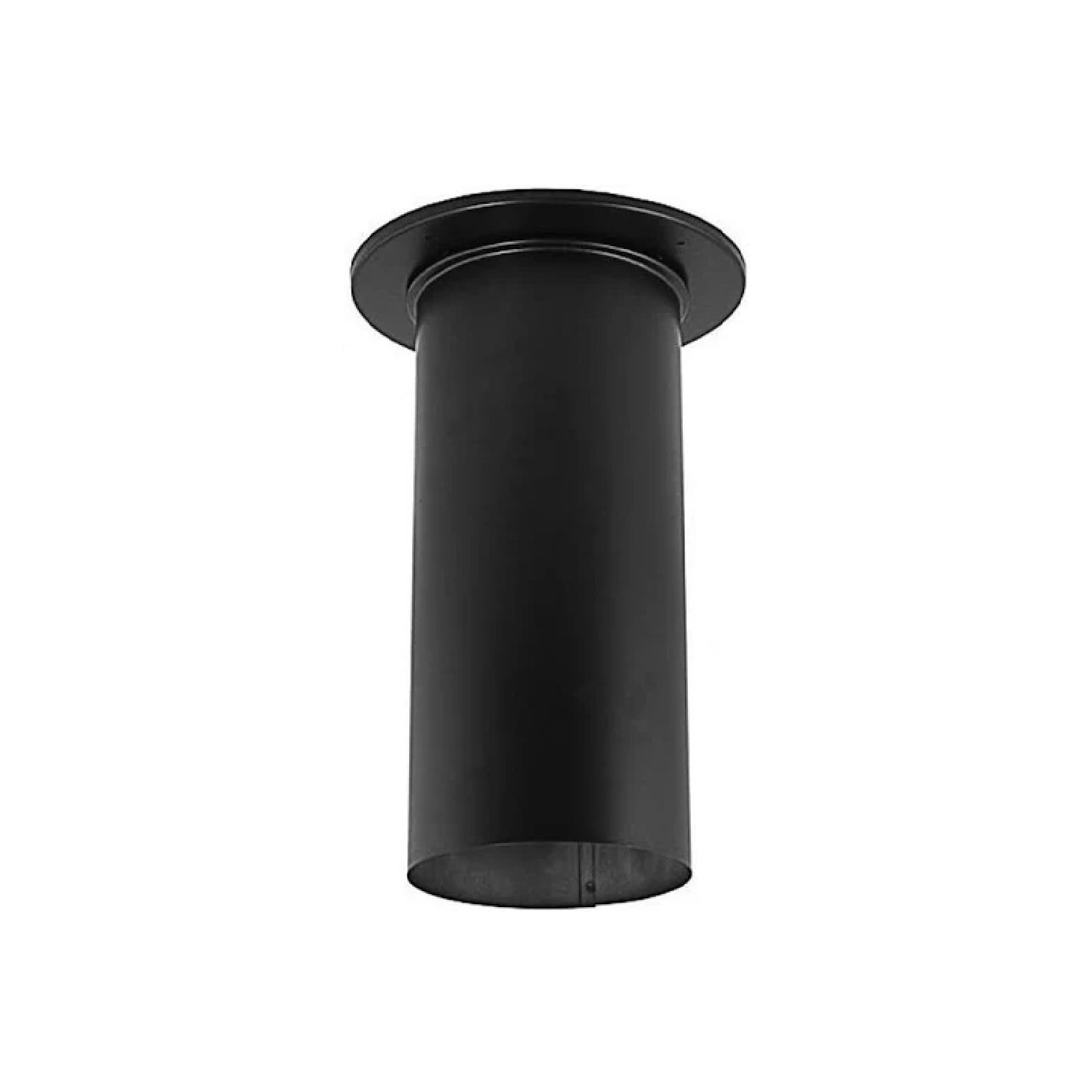 DuraBlack slip connector with trim, black metal chimney pipe collar
