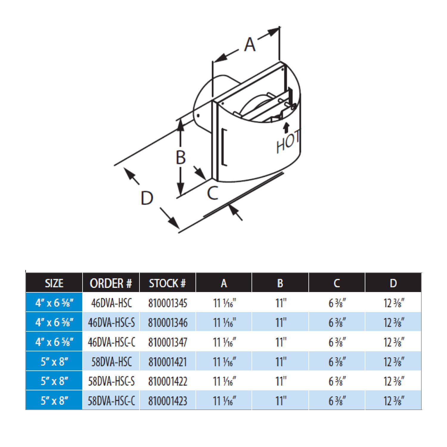 Termination cap technical diagram with labeled dimensions and cross-section view