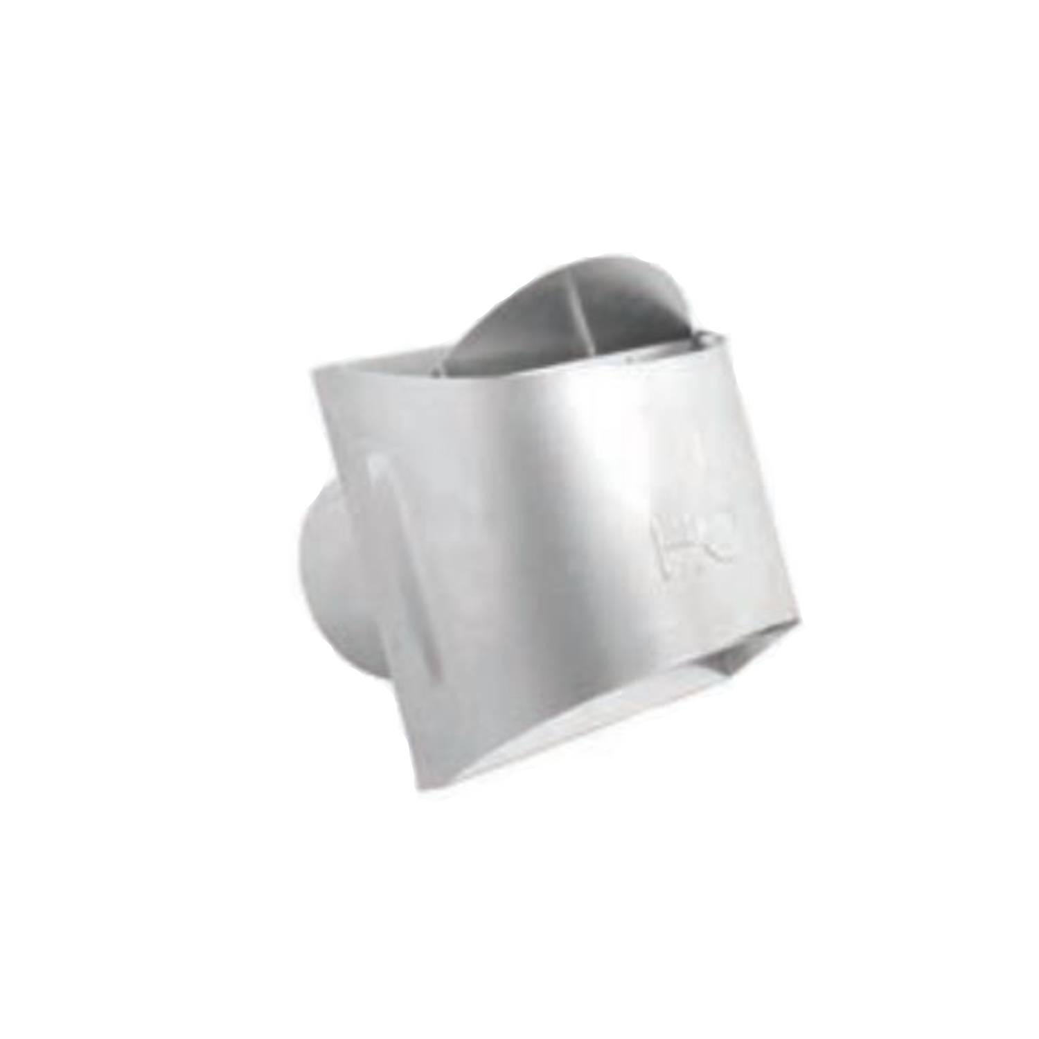Metal direct vent termination cap with side flared shield