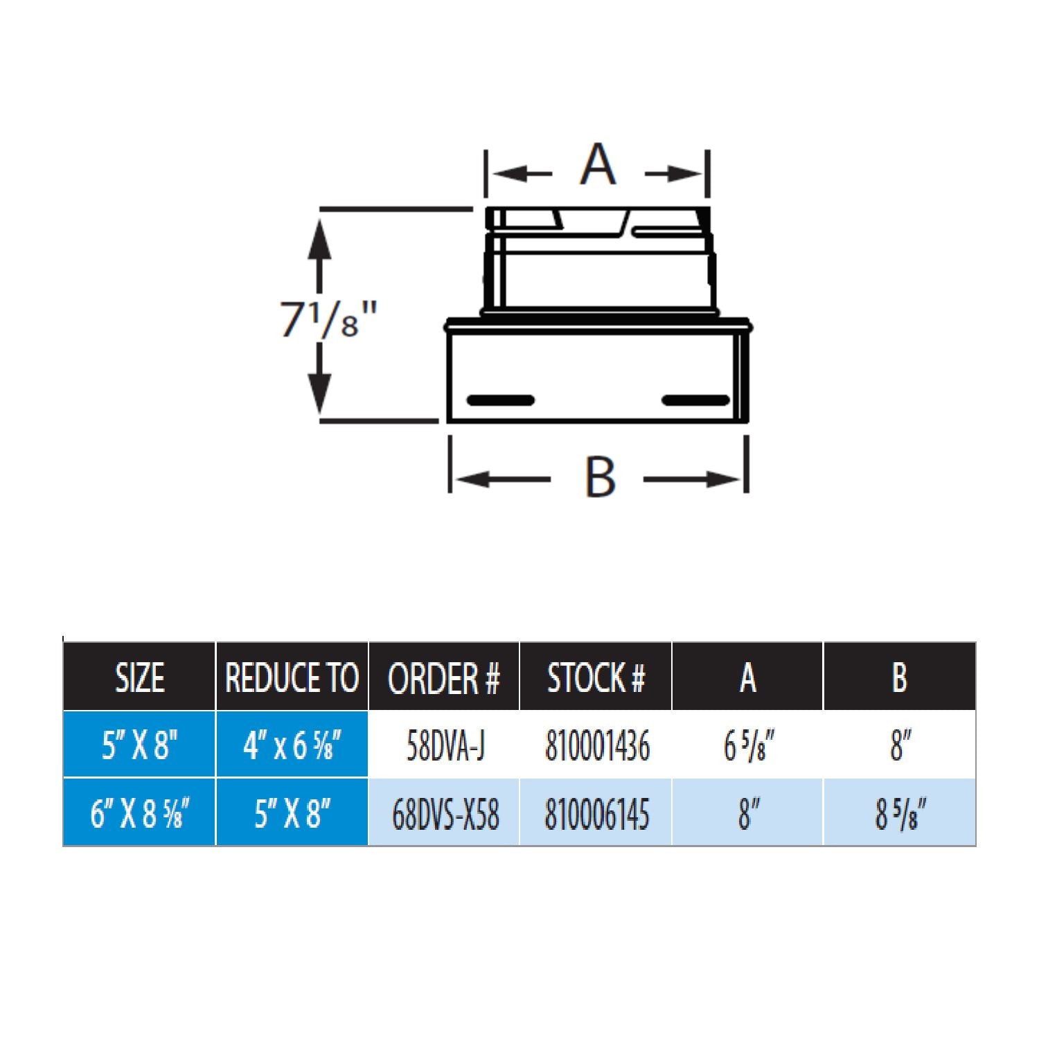 DuraVent DVS-X DirectVent Pro Reducer