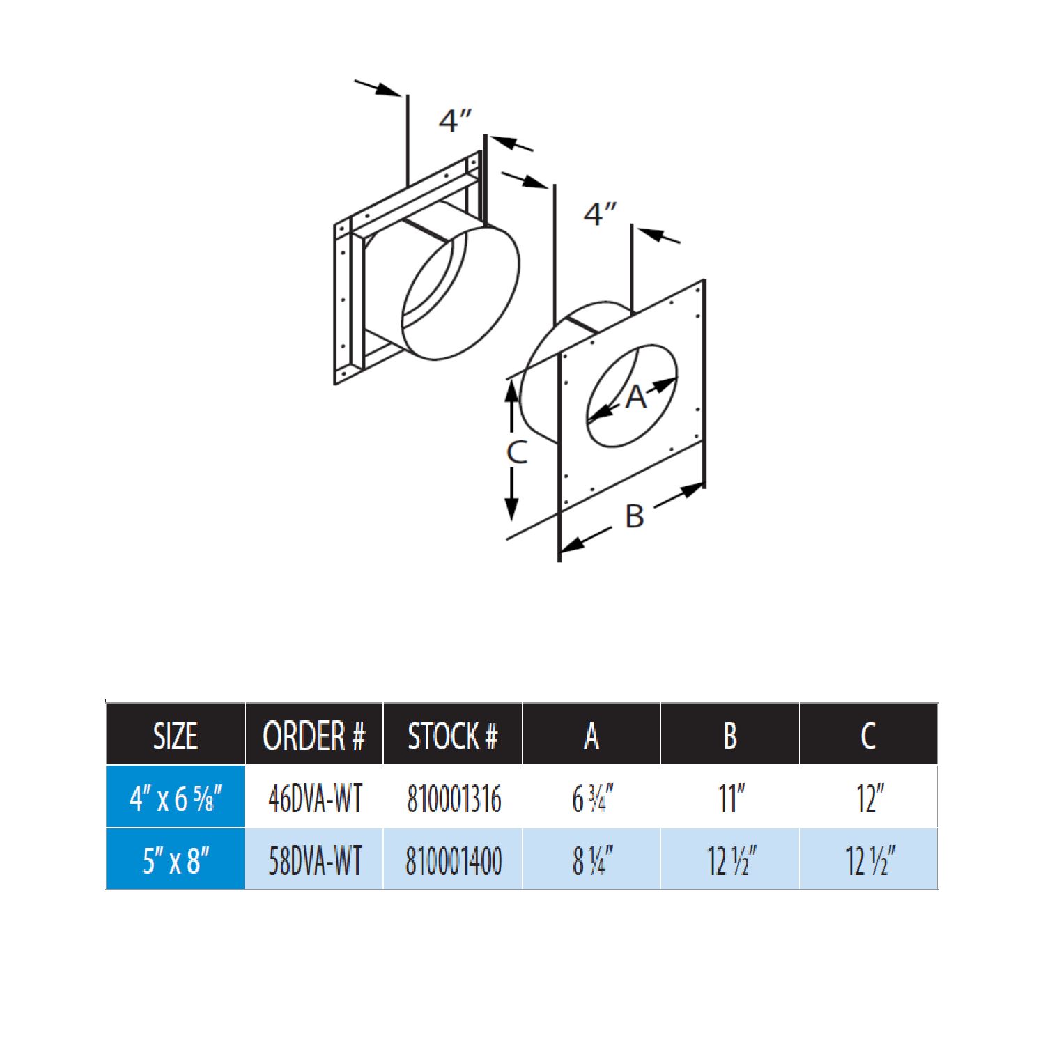 DuraVent DVA-WT DirectVent Pro Wall Thimble