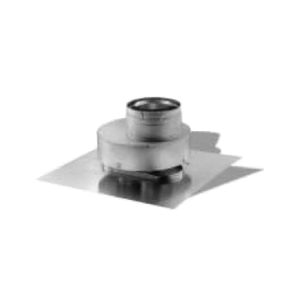 DuraVent chimney liner termination kit with metal collar and flat flashing plate