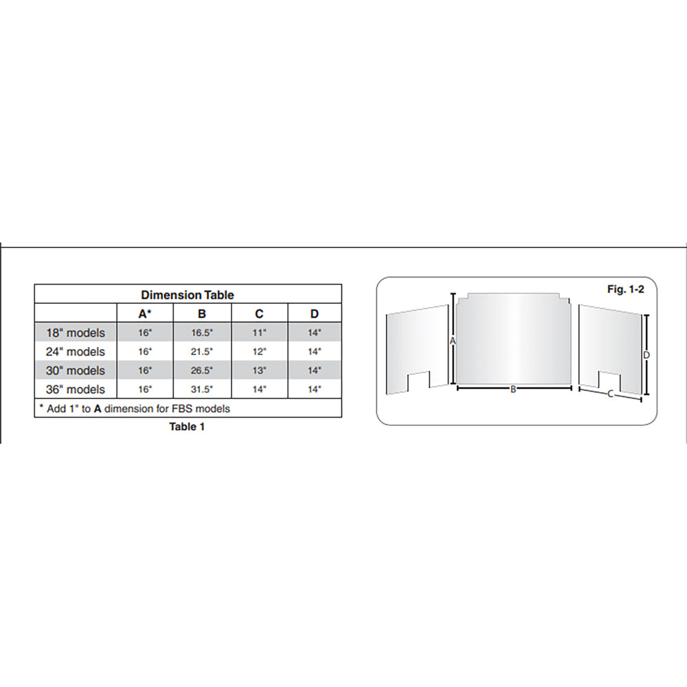 Real Fyre FBG Three Panel Fyreback, Black Porcelain
