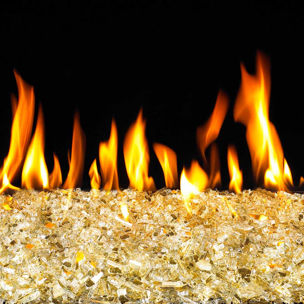 Real Fyre Gold Reflective Fire Glass, 10 Pounds