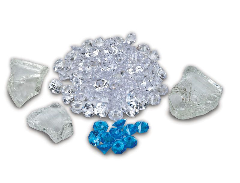 Amantii Ice media kit with clear and blue crystal ice pieces