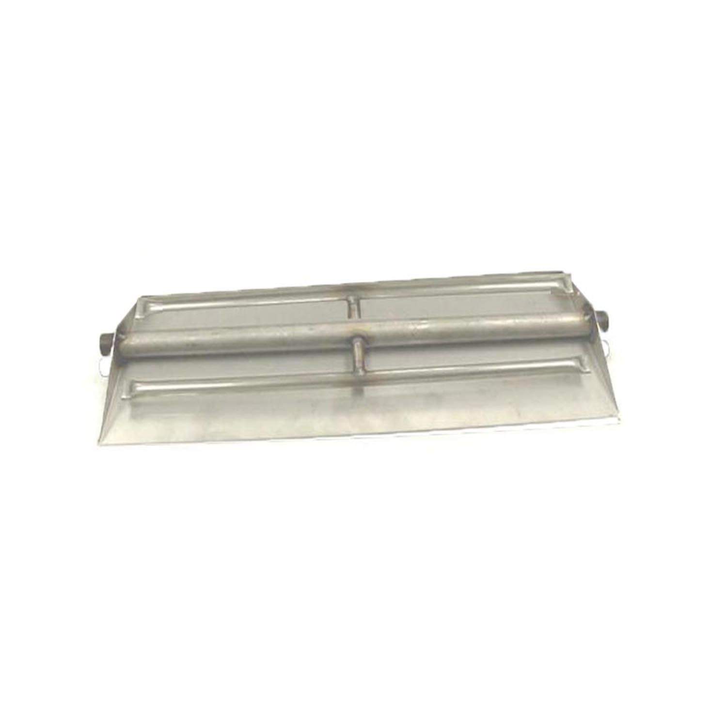 Stainless steel vented burner housing with side fittings