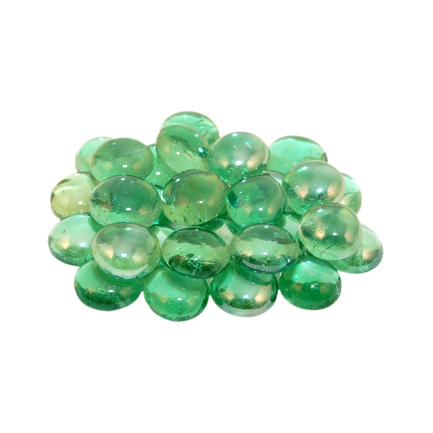 Real Fyre Emerald Fyre Gems, green glass fire pit gems with faceted shine