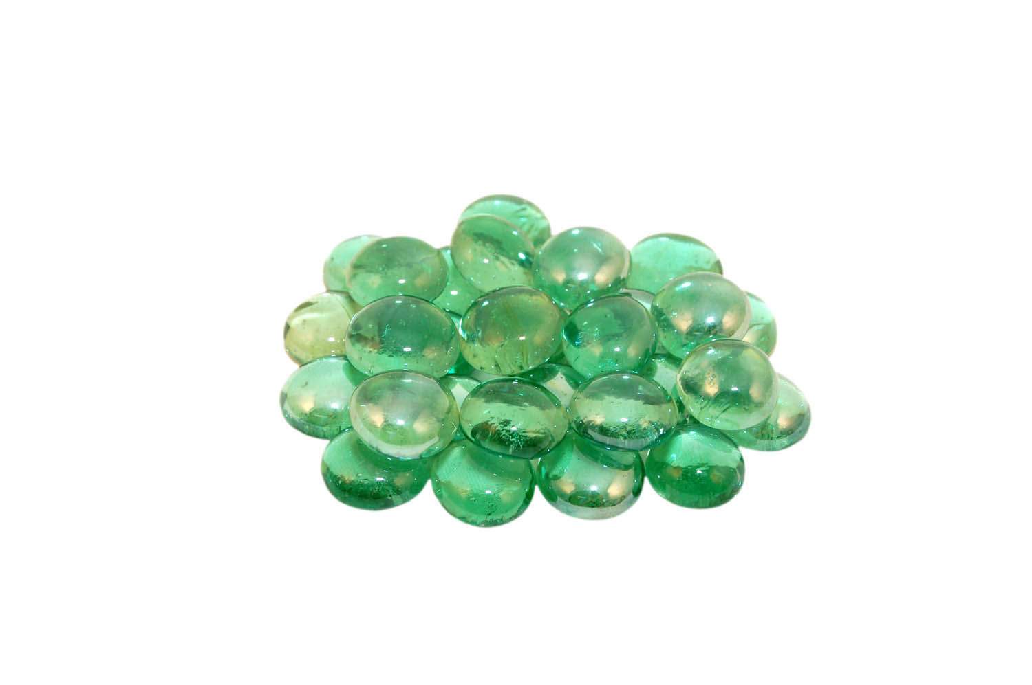 Emerald green fire glass gems