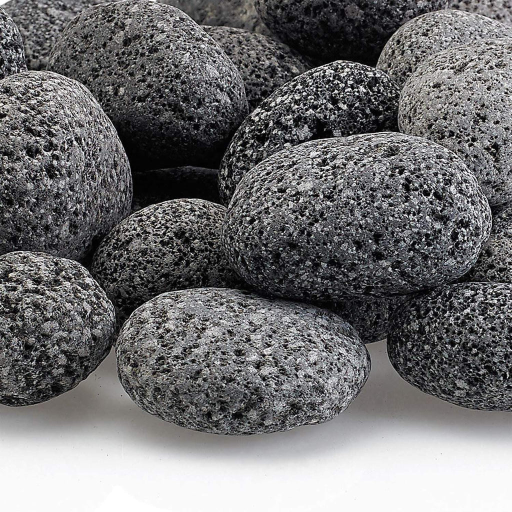 American Fire Glass Gray Lava Stone, 10 pounds, Small 1/2-1 Inch