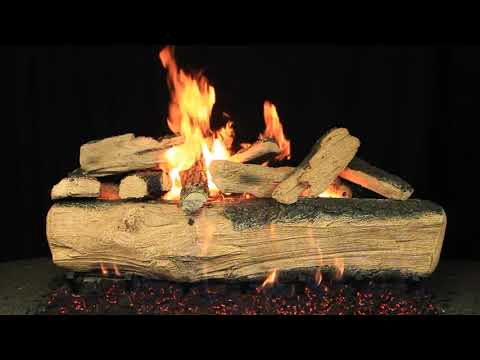 Hargrove Kodiak Split Double Stack Vented Gas Log Set with ANSI Certified Burner Kit and Manual Safety Pilot Kit with Variable Flame Remote (HGKSS-DSB-ANSI)
